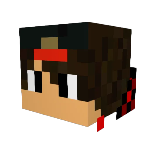 baseltal Minecraft avatar head, 3D render