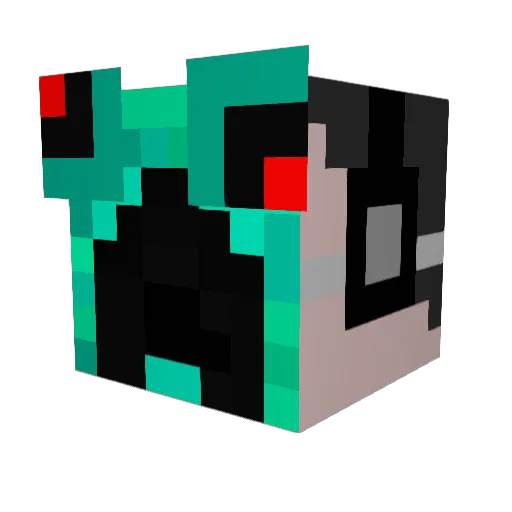 baseplays_pc Minecraft avatar head, 3D render