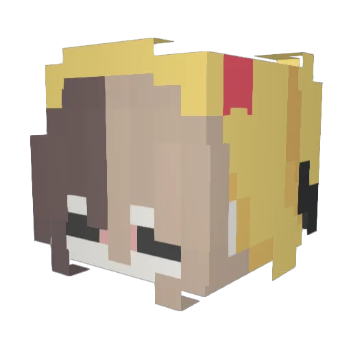 baserker1q1 Minecraft avatar head, 3D render