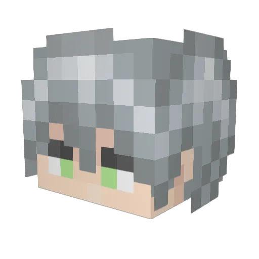 bash20000 Minecraft avatar head, 3D render
