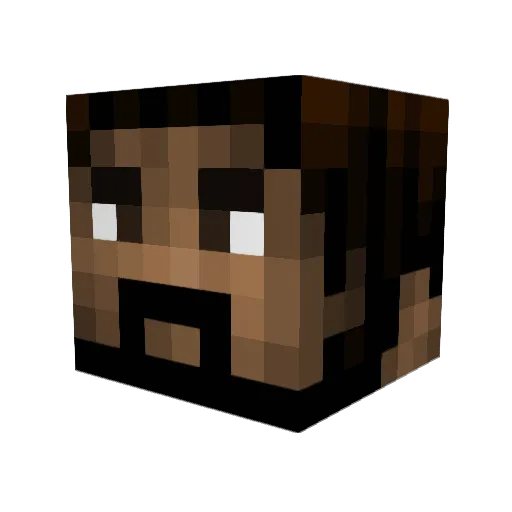 basha3 Minecraft avatar head, 3D render