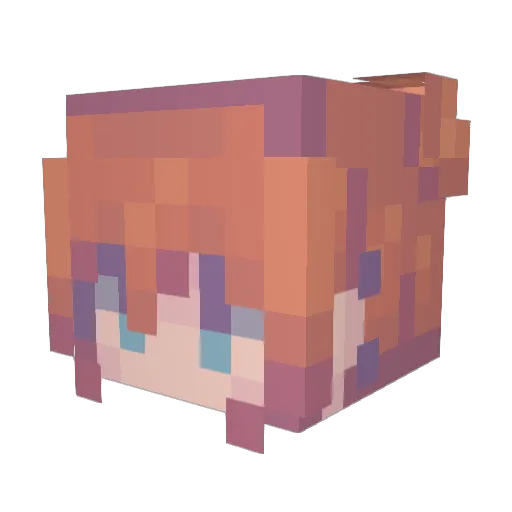bashfultuna Minecraft avatar head, 3D render