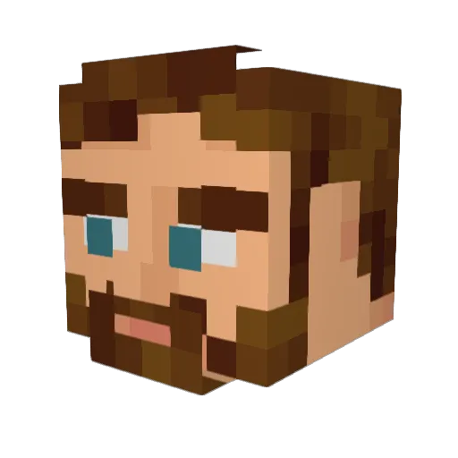 bashkami Minecraft avatar head, 3D render