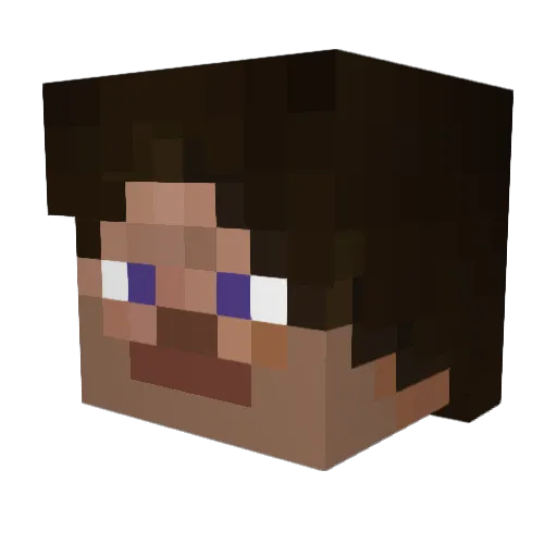 bashley_w Minecraft avatar head, 3D render