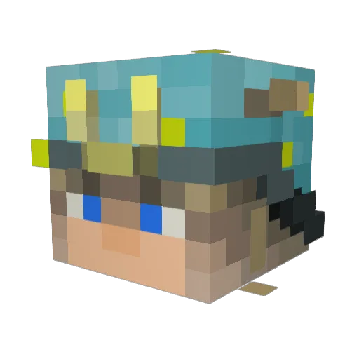 basic_logic Minecraft avatar head, 3D render