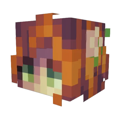 basicous Minecraft avatar head, 3D render