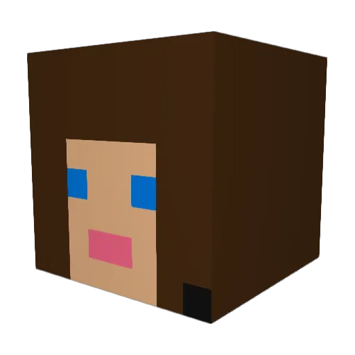 basilioQ Minecraft avatar head, 3D render