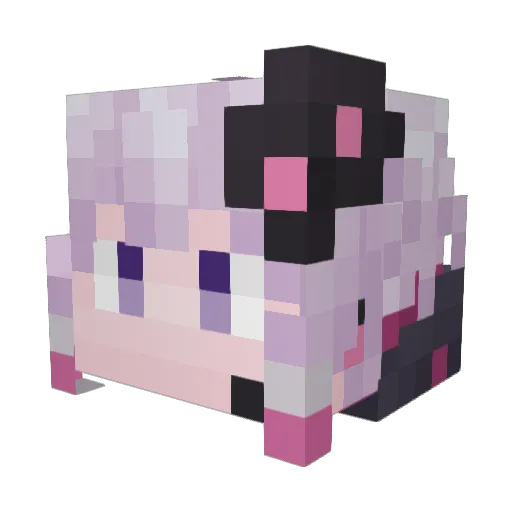 basis444 Minecraft avatar head, 3D render
