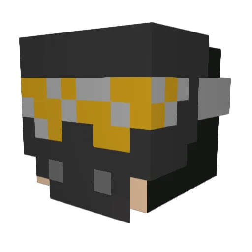 basisazombie Minecraft avatar head, 3D render