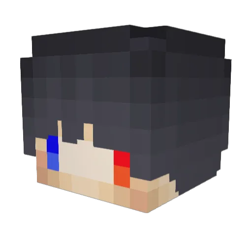 baskecraft Minecraft avatar head, 3D render
