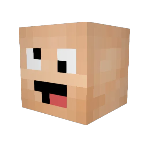 bassarme Minecraft avatar head, 3D render