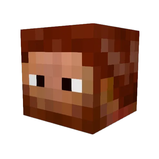 basse4 Minecraft avatar head, 3D render
