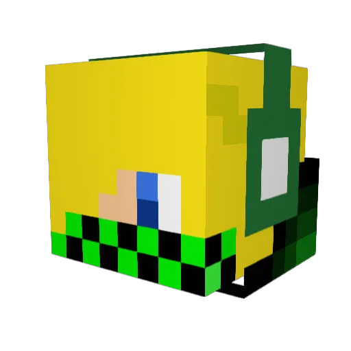 bassetroll Minecraft avatar head, 3D render