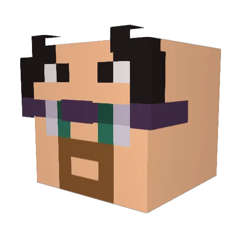 bassprogoth Minecraft avatar head, 3D render