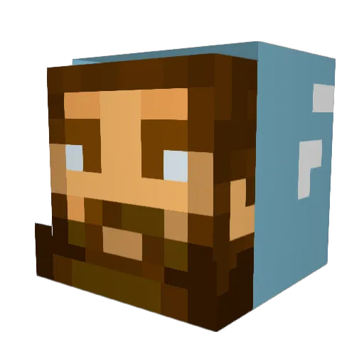 baster20 Minecraft avatar head, 3D render