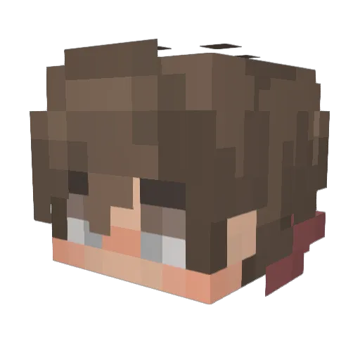bastianganda Minecraft avatar head, 3D render