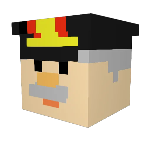 basuci Minecraft avatar head, 3D render