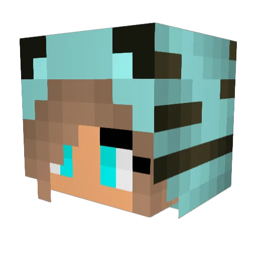 basvanrooij Minecraft avatar head, 3D render
