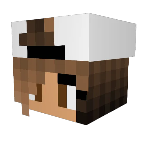 basxa Minecraft avatar head, 3D render