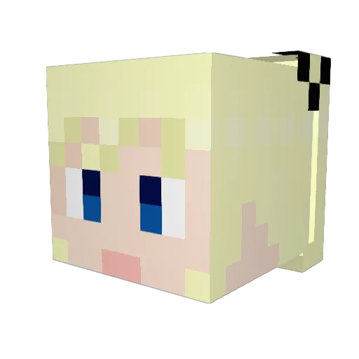 baszucki Minecraft avatar head, 3D render