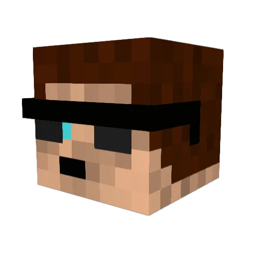 bat0060 Minecraft avatar head, 3D render