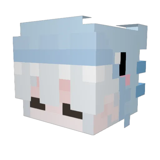 bata17 Minecraft avatar head, 3D render