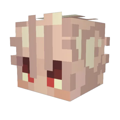 batallaaa Minecraft avatar head, 3D render