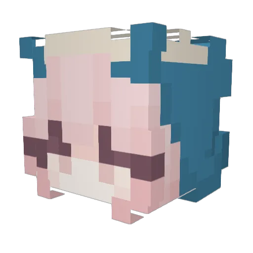 batateiaa Minecraft avatar head, 3D render