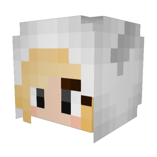 batbar Minecraft avatar head, 3D render