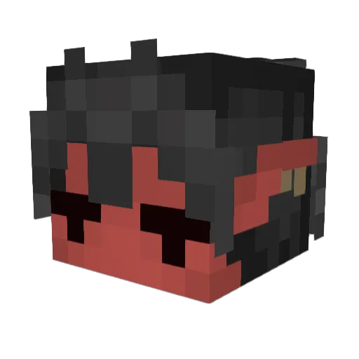 batdumb Minecraft avatar head, 3D render