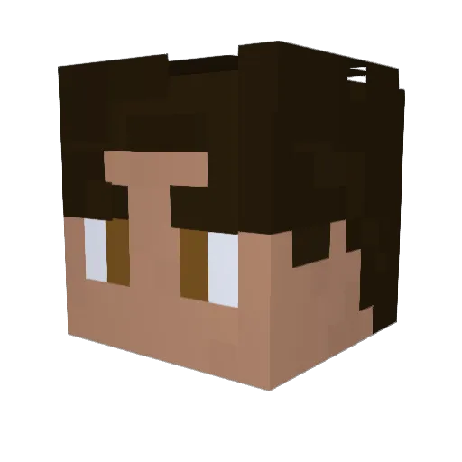 batheri Minecraft avatar head, 3D render