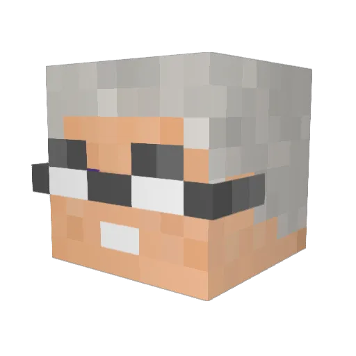 bathrobesamuel Minecraft avatar head, 3D render