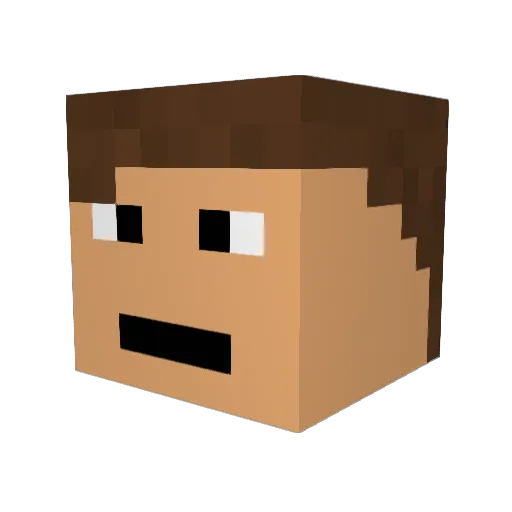 batkeeper Minecraft avatar head, 3D render