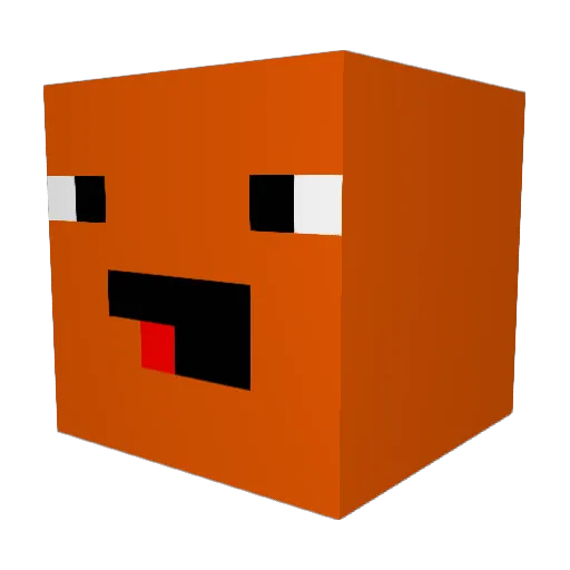batl Minecraft avatar head, 3D render