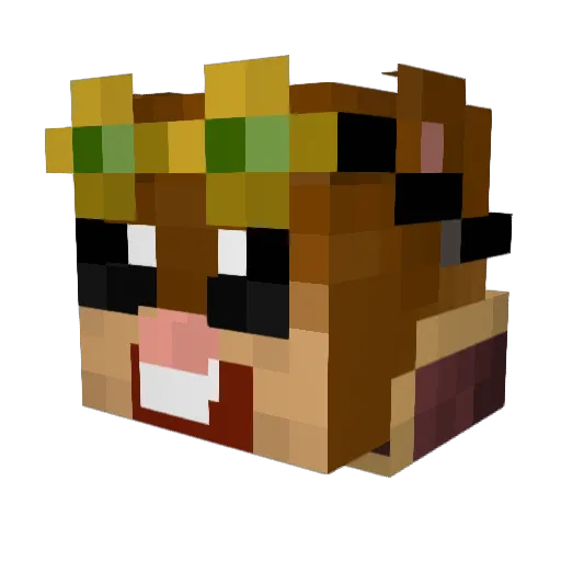 batlham Minecraft avatar head, 3D render
