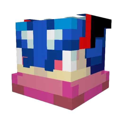 batmanbutchh Minecraft avatar head, 3D render