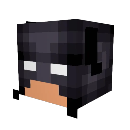 batmanislyfe Minecraft avatar head, 3D render