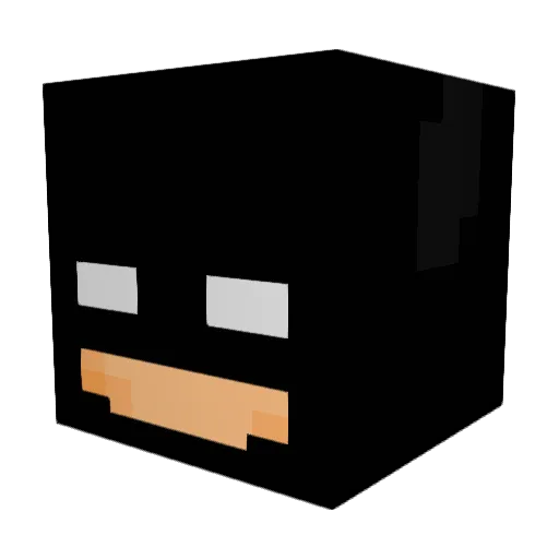 batmanmb Minecraft avatar head, 3D render