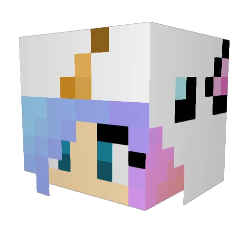 batmansangel Minecraft avatar head, 3D render