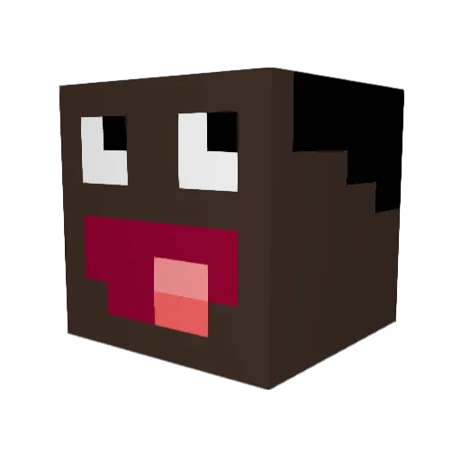batmumaPT Minecraft avatar head, 3D render