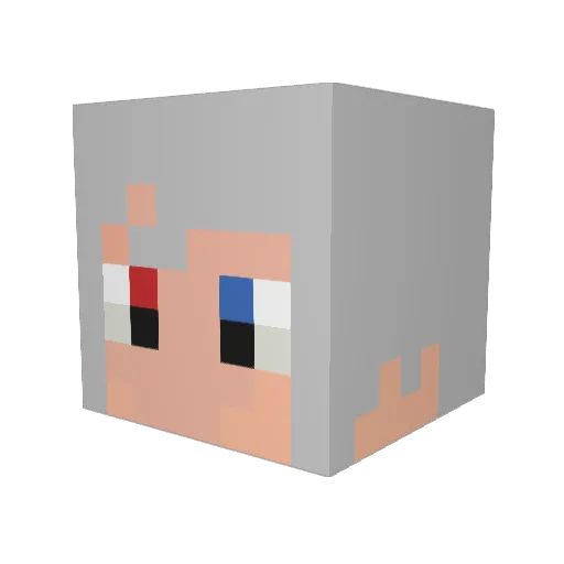 batoma Minecraft avatar head, 3D render