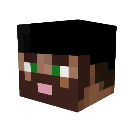 baton16 Minecraft avatar head, 3D render