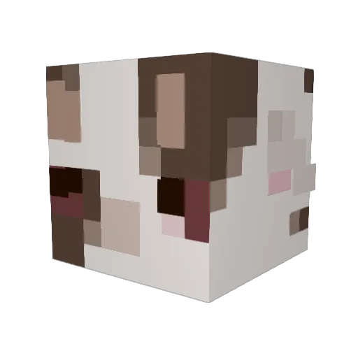 batooooool_ Minecraft avatar head, 3D render