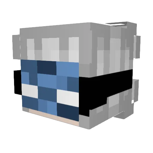 batqatinha Minecraft avatar head, 3D render