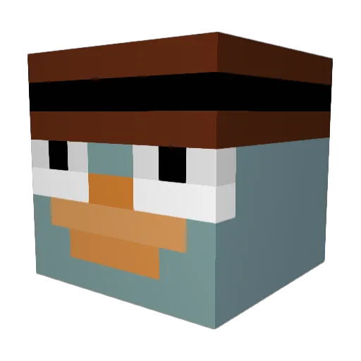 batron2 Minecraft avatar head, 3D render