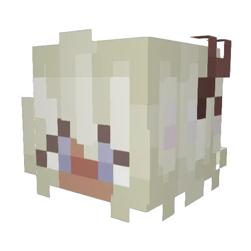 batshikns Minecraft avatar head, 3D render