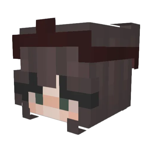 batt_ Minecraft avatar head, 3D render