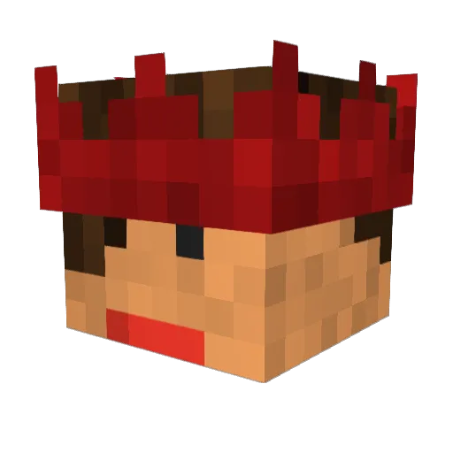 battailleur Minecraft avatar head, 3D render