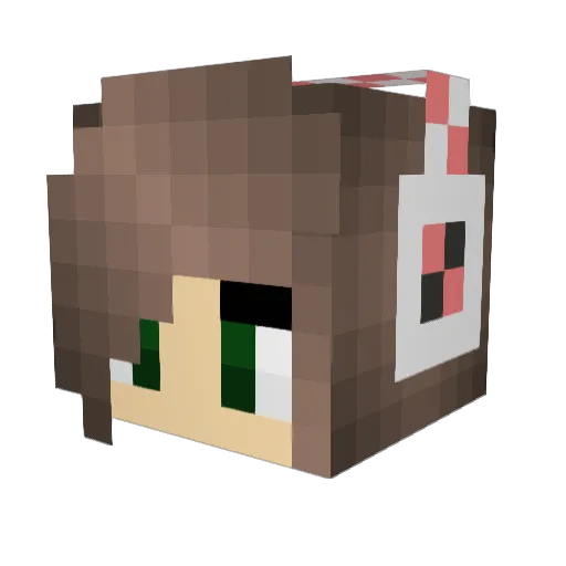 batterboy Minecraft avatar head, 3D render