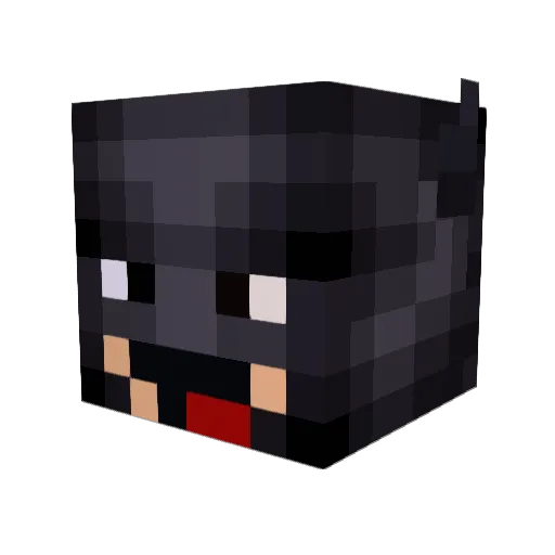 battery747 Minecraft avatar head, 3D render
